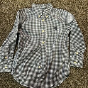 Chaps Blue and White Gingham Shirt